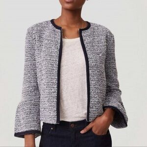 Loft Tweed Jacket Bell Sleeves Medium Petite